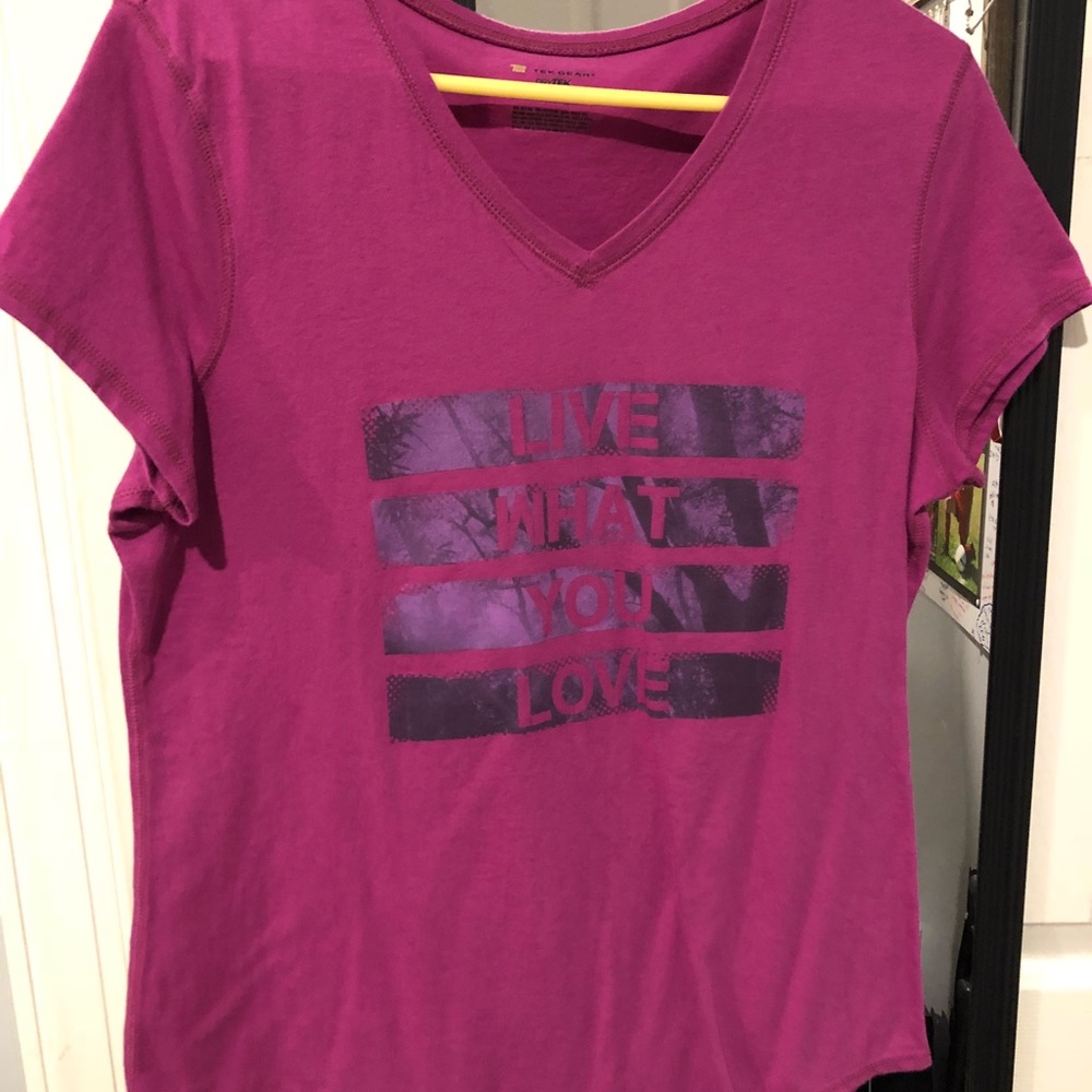 Pink workout shirt